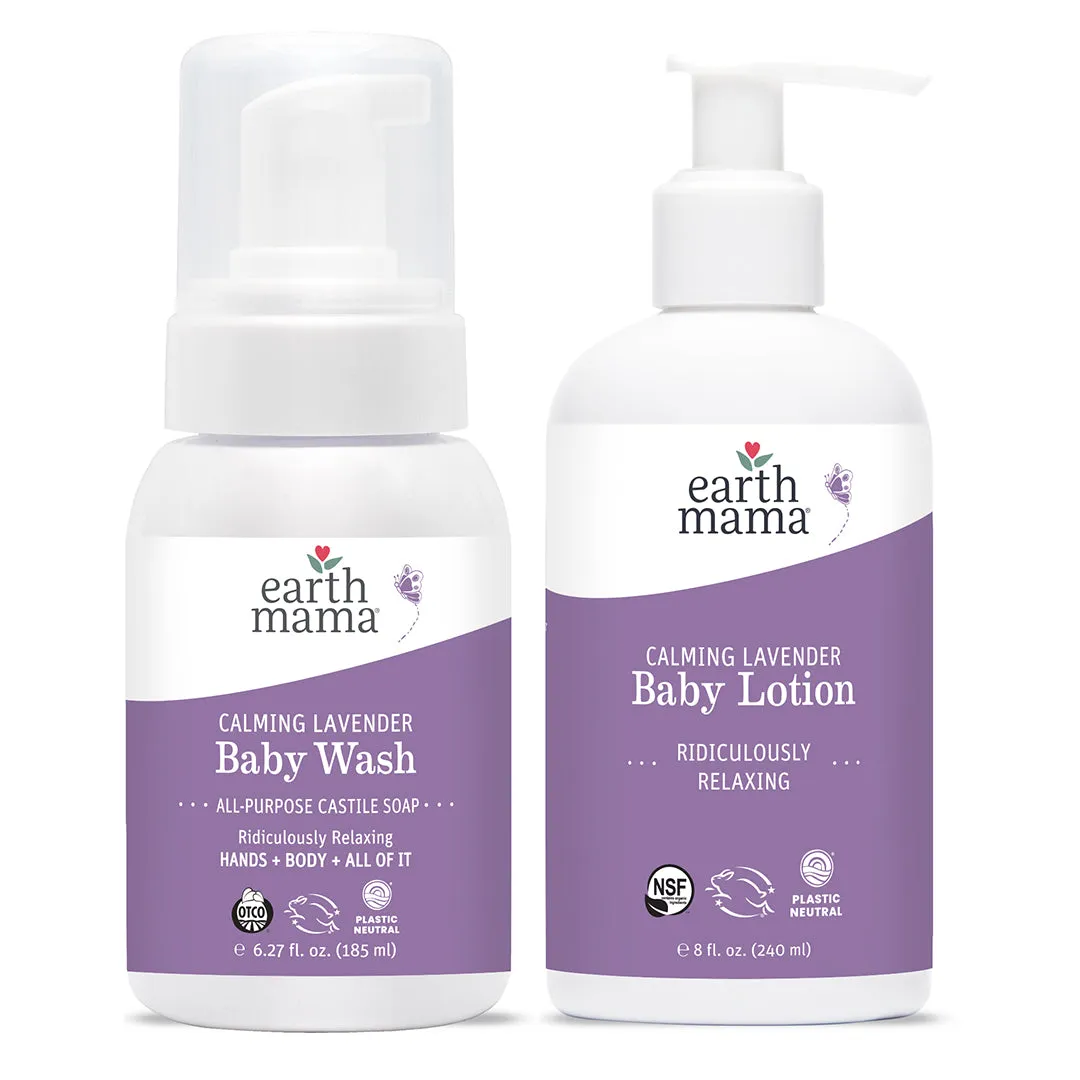Earth Mama babytvål och lotion set