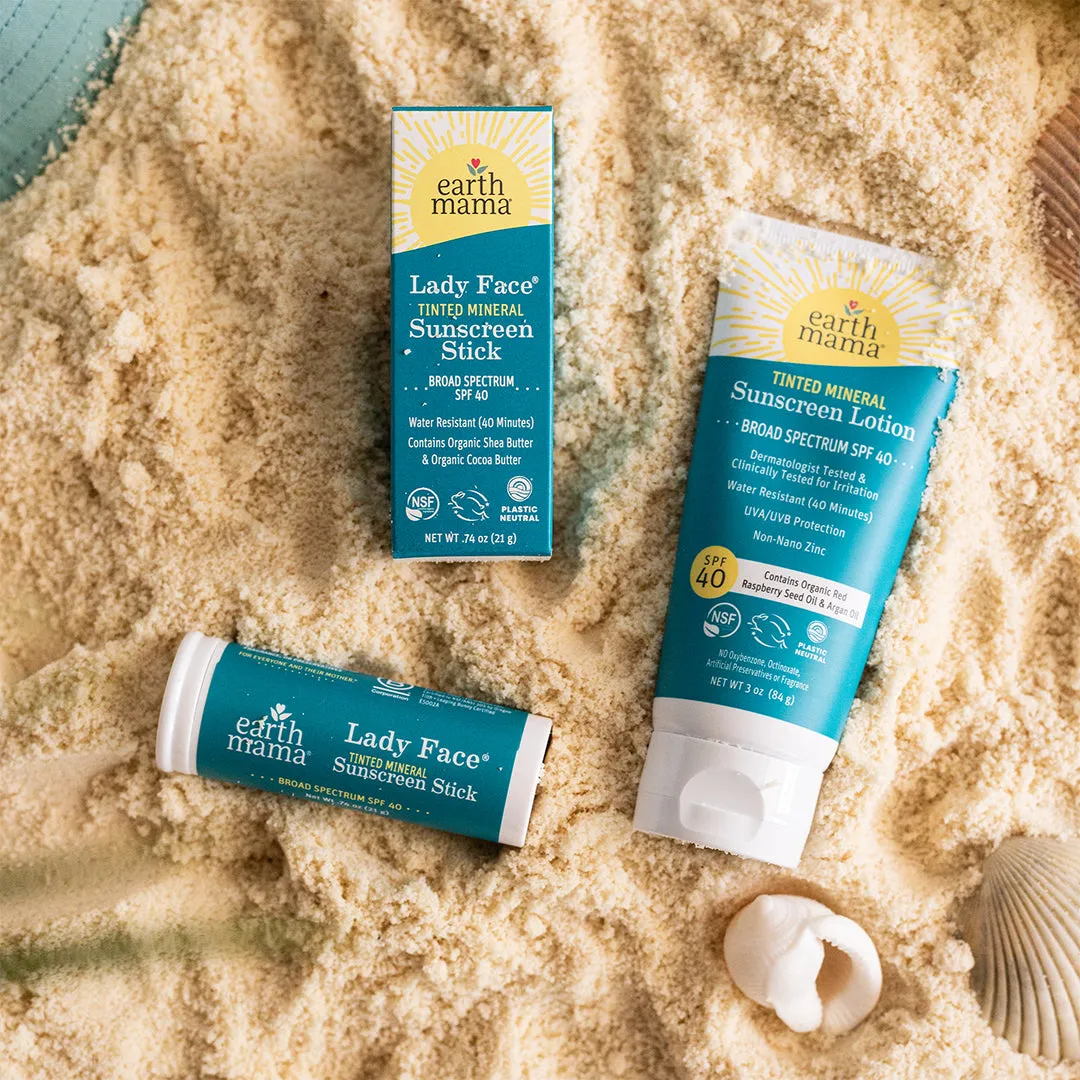 Earth Mama A Hint of Tint Bundle tonat mineralsolskydd SPF 40