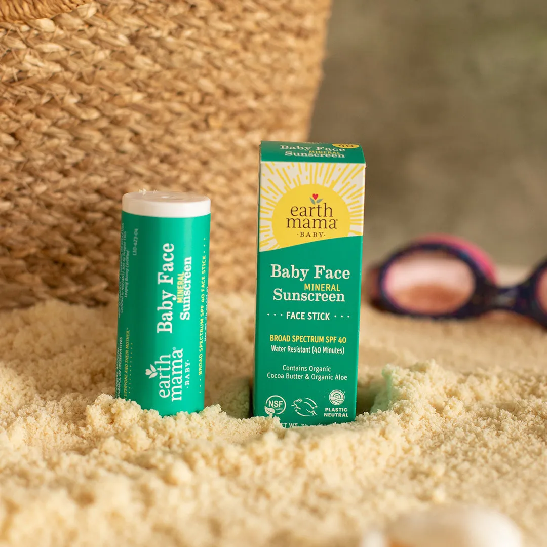 Earth Mama Baby Face solstift SPF 40 mineral