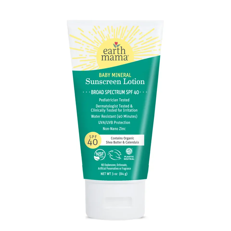 Earth Mama Baby Mineral Sunscreen Lotion SPF 40 mineralsolkräm baby