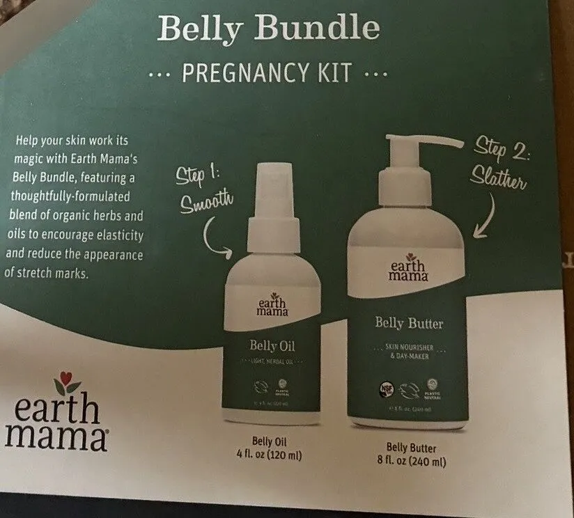 Earth Mama Belly Bundle Pregnancy Kit gravidset med Belly Butter och Belly Oil