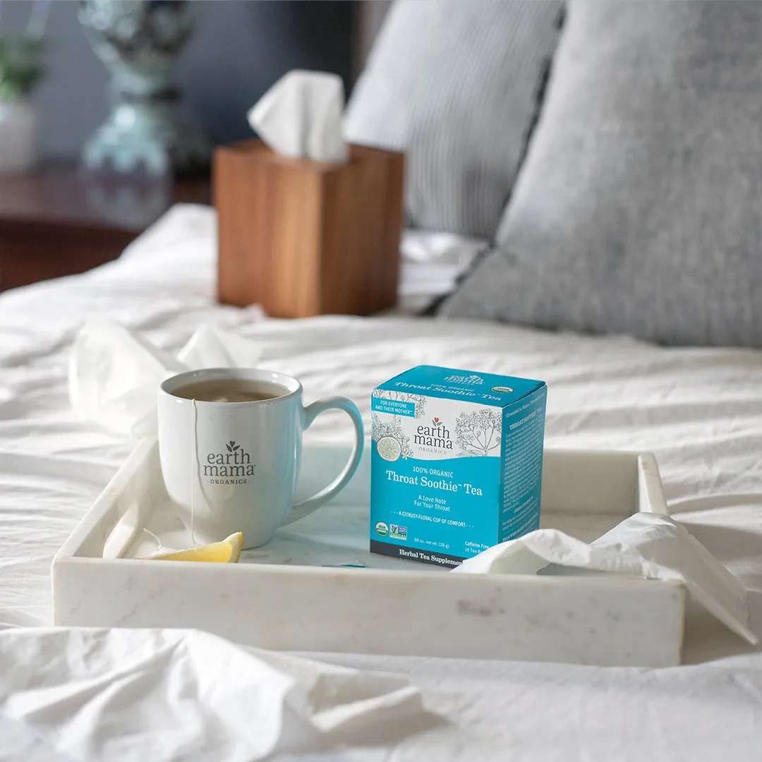 Earth Mama Organic Throat Soothie Tea örtte box citron
