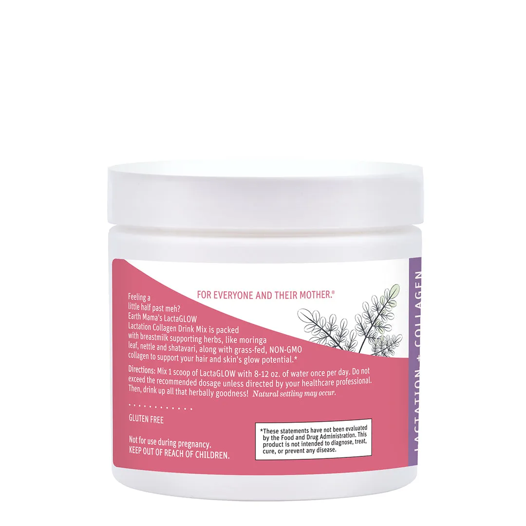Earth Mama LactaGLOW amningsdryck hallon-lime med kollagen