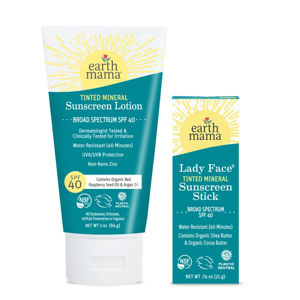 Earth Mama A Hint of Tint Bundle tonat mineralsolskydd SPF 40