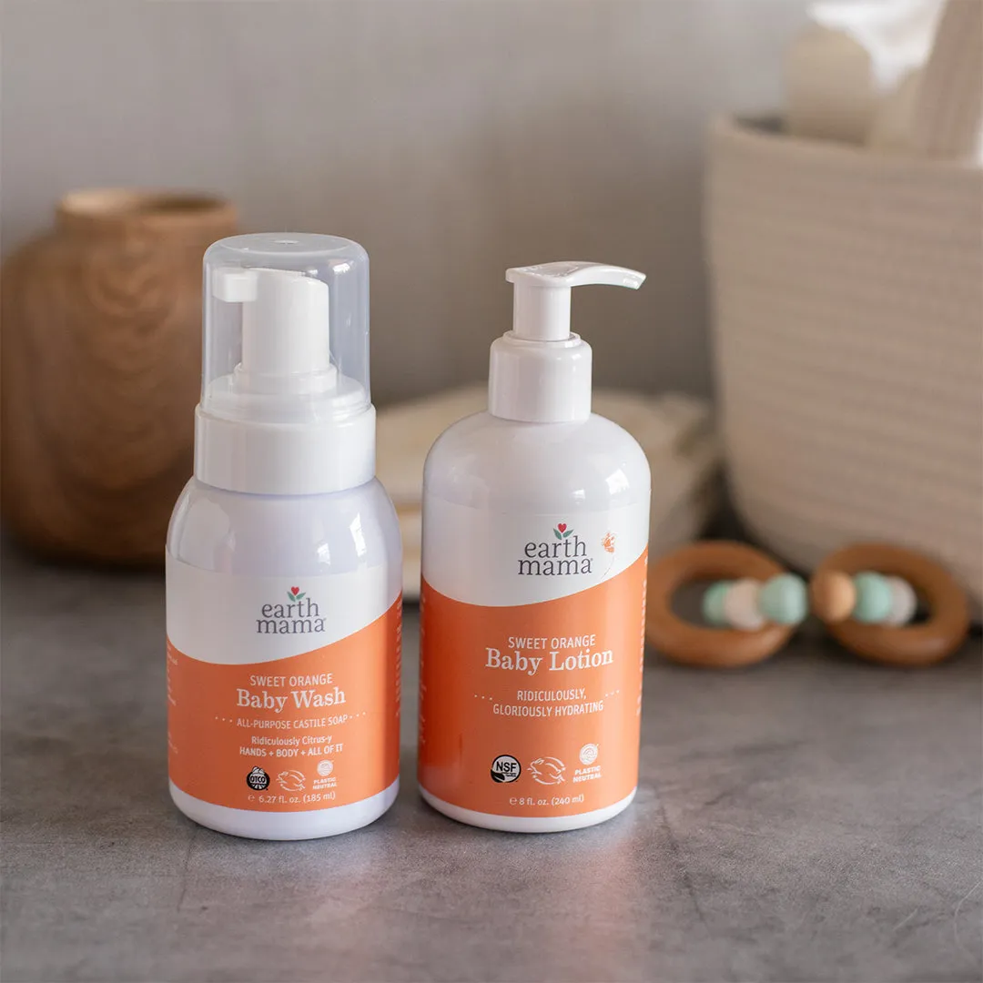 Earth Mama babytvål och lotion set