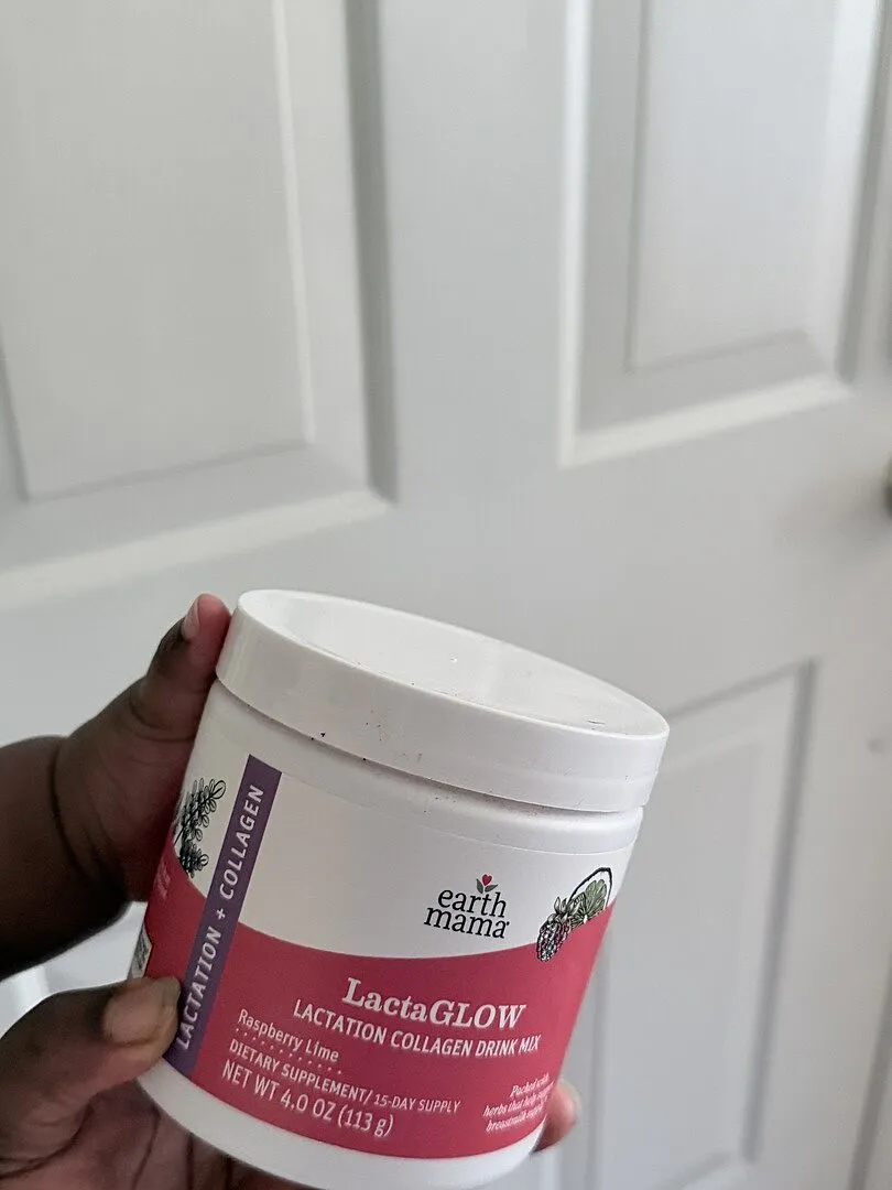 Earth Mama LactaGLOW amningsdryck hallon-lime med kollagen