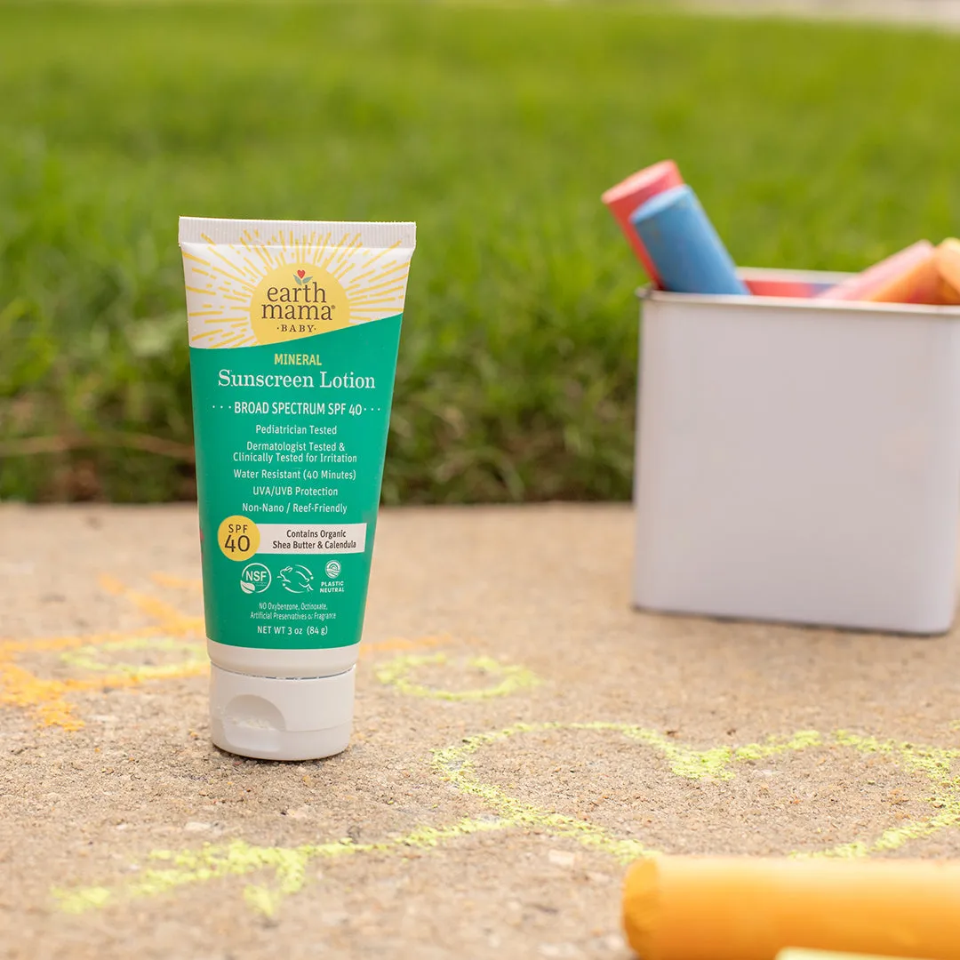 Earth Mama Twice as Nice Baby Mineral Sunscreen Set mineral solskydd SPF 40