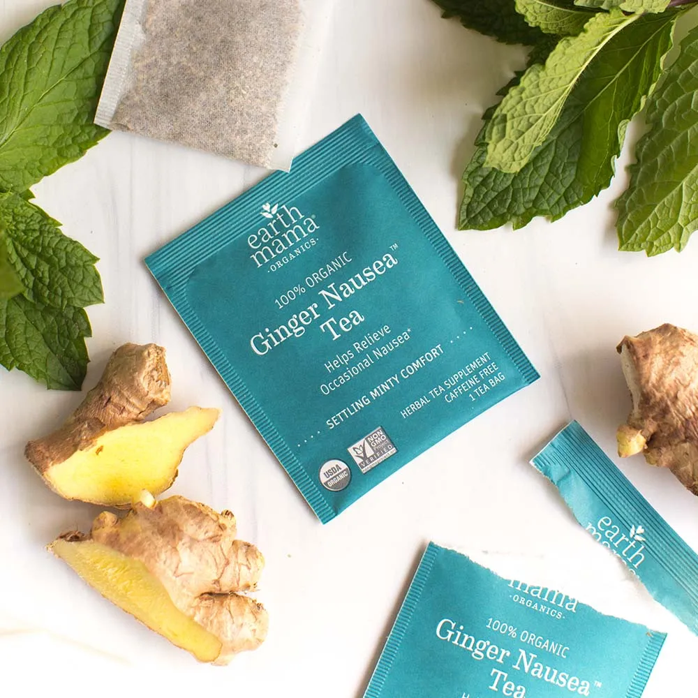 Earth Mama Organic Ginger Nausea Tea ingefärste 16 tepåsar