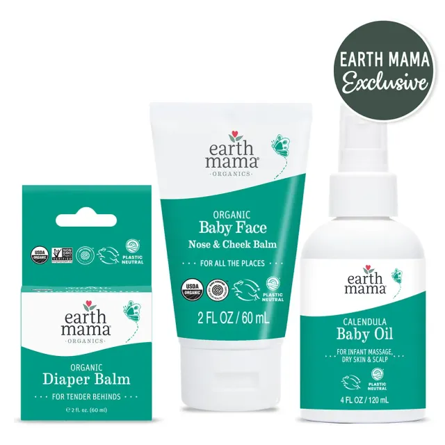 Earth Mama Baby Starter Kit ekologiskt bebisset 3-delar