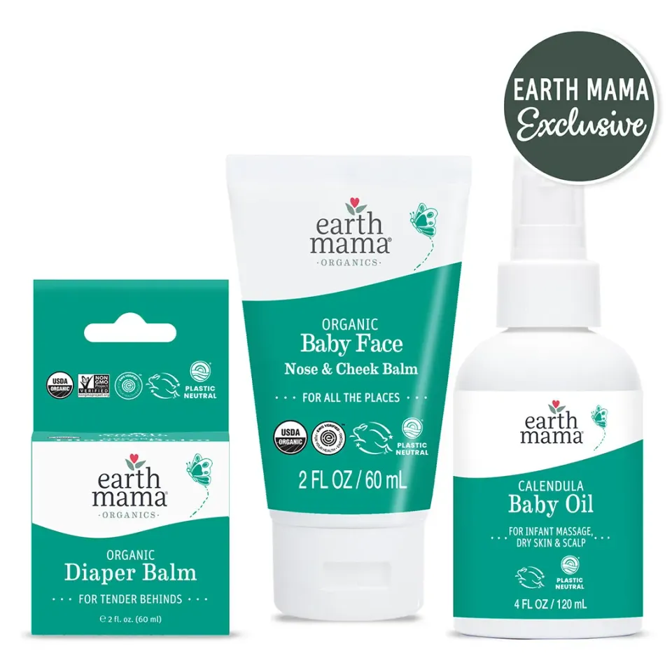 Earth Mama Baby Starter Kit ekologiskt bebisset 3-delar