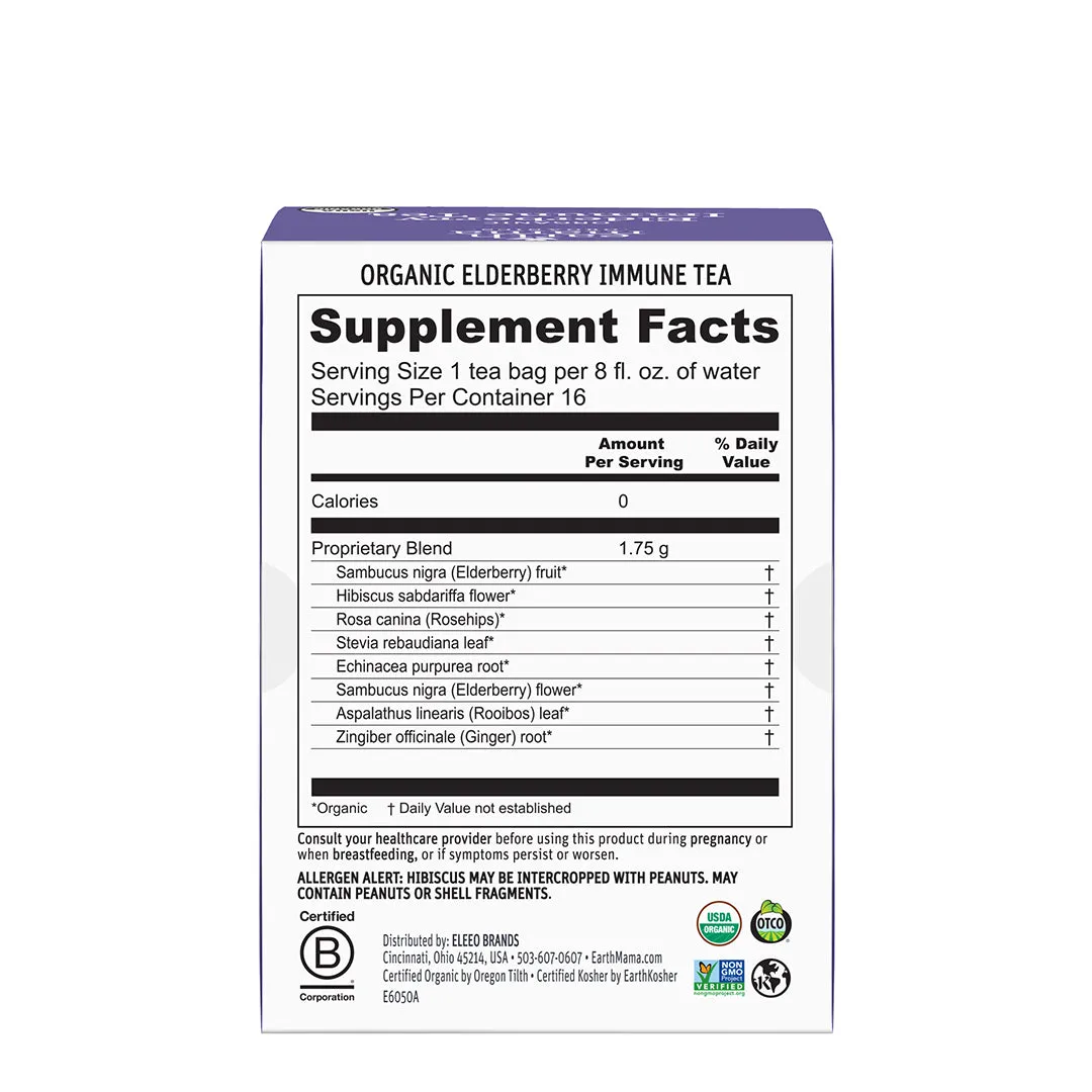 Earth Mama Elderberry Immune örtte fläder