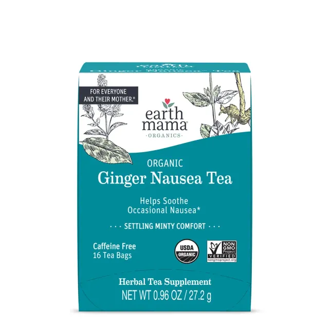 Earth Mama Organic Ginger Nausea Tea ingefärste 16 tepåsar