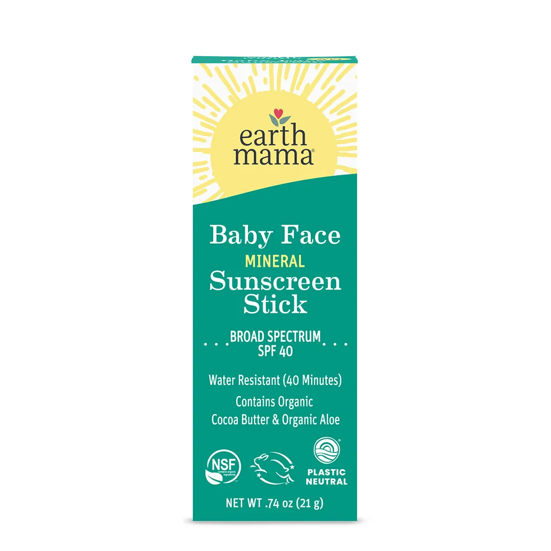 Earth Mama Baby Face solstift SPF 40 mineral