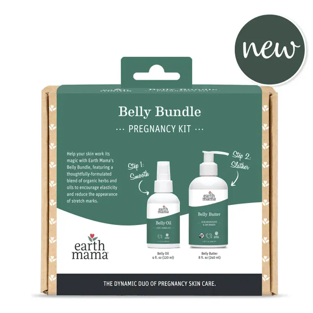 Earth Mama Belly Bundle Pregnancy Kit gravidset med Belly Butter och Belly Oil