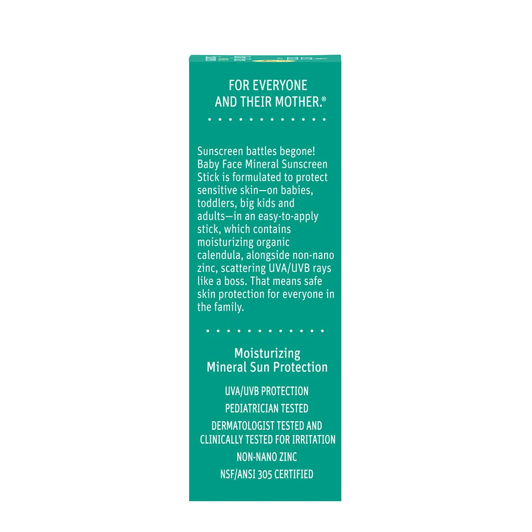 Earth Mama Baby Face solstift SPF 40 mineral