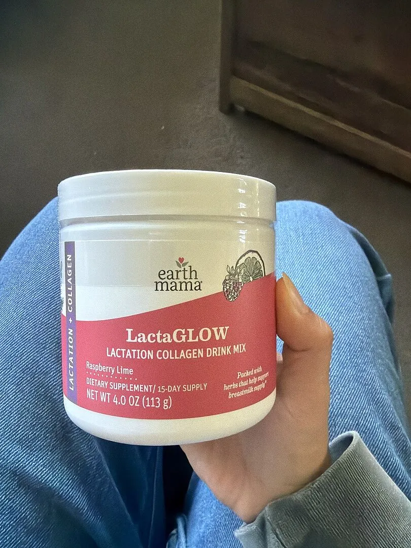 Earth Mama LactaGLOW amningsdryck hallon-lime med kollagen