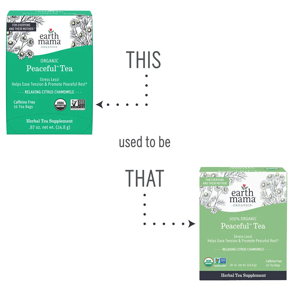 Earth Mama Organic Peaceful Tea örtte 16 tepåsar