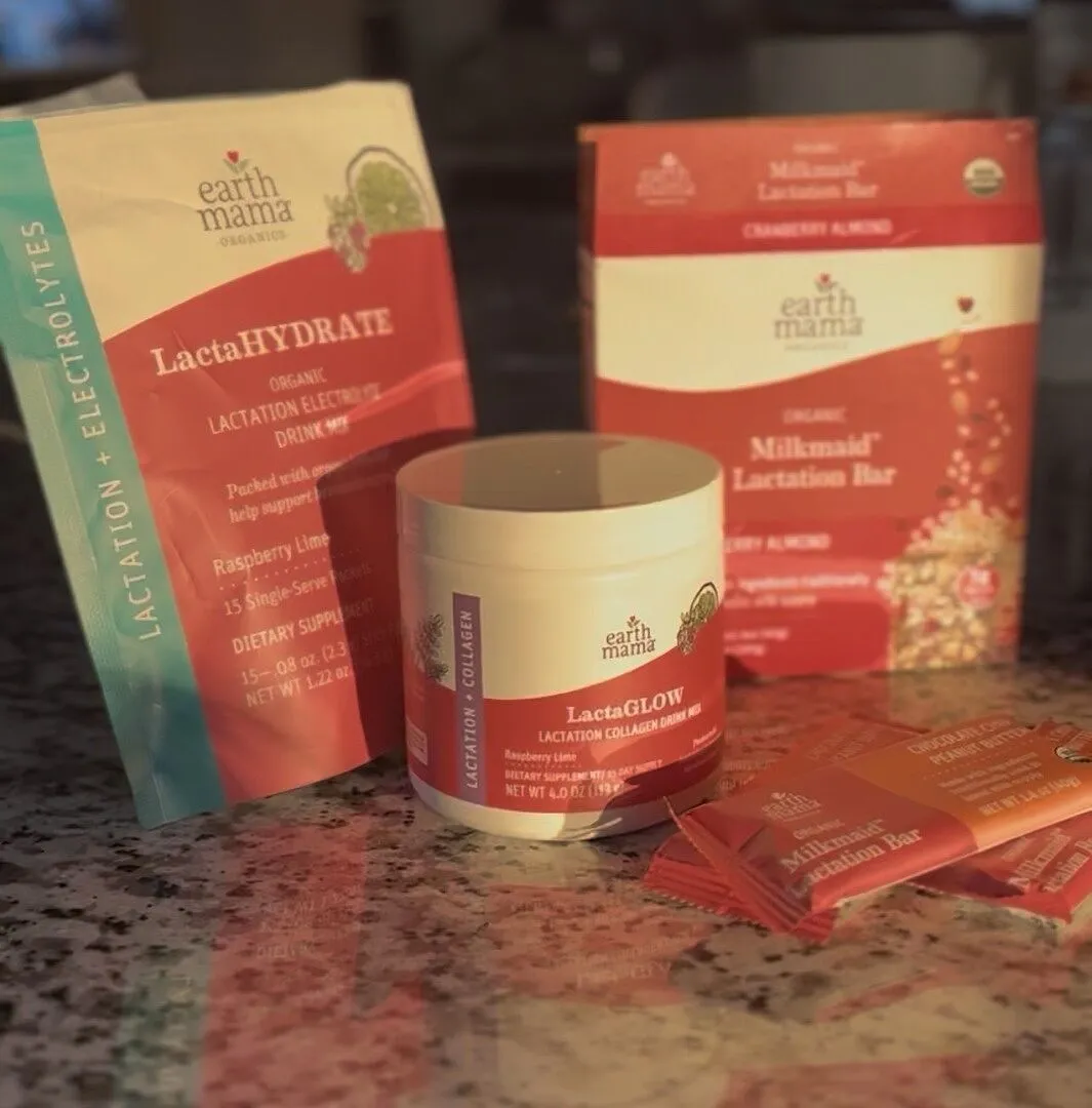 Earth Mama LactaGLOW amningsdryck hallon-lime med kollagen