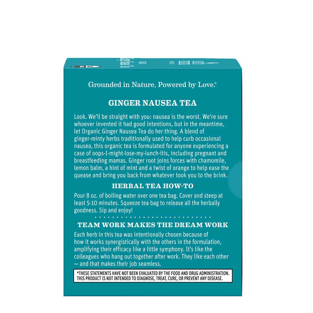 Earth Mama Organic Ginger Nausea Tea ingefärste 16 tepåsar