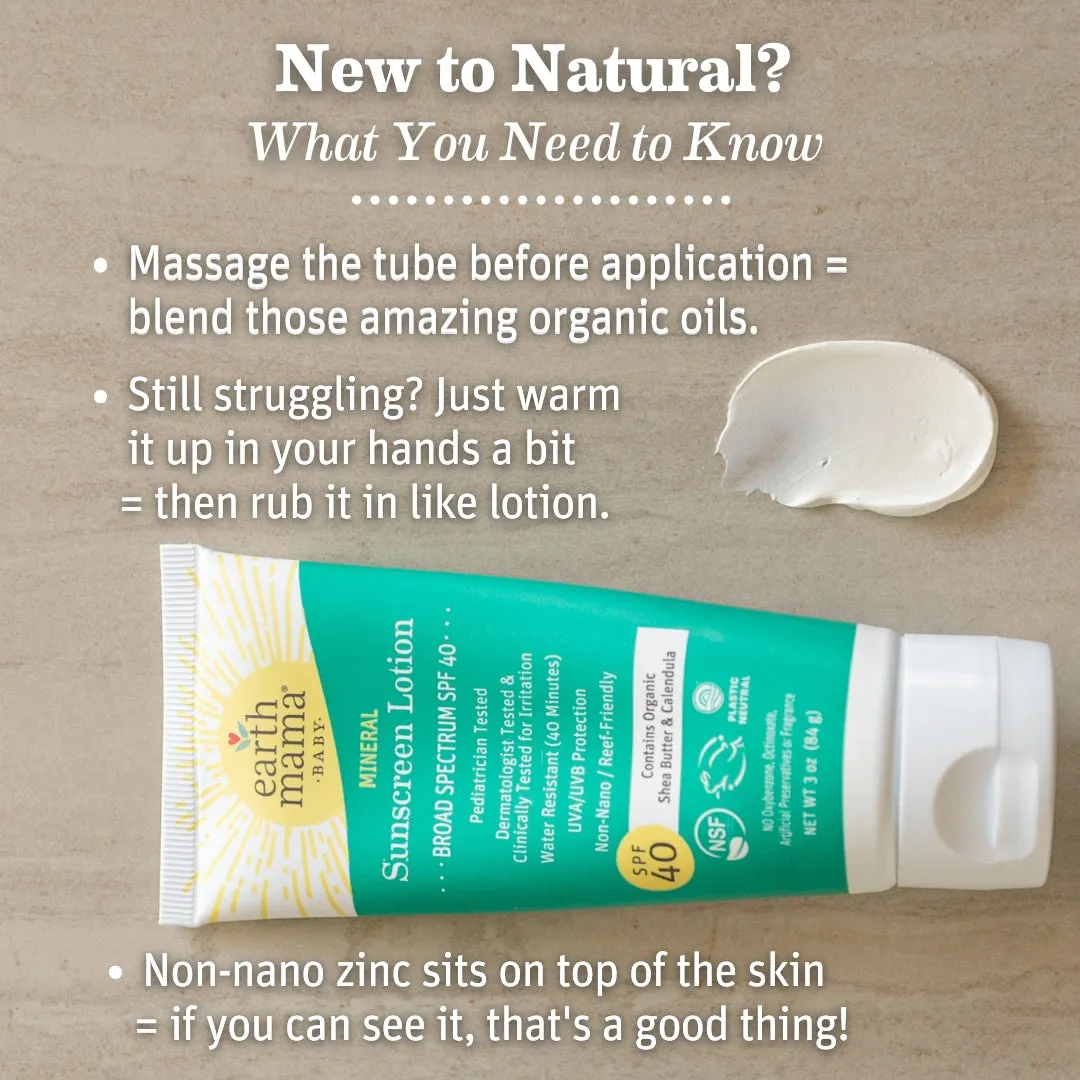 Earth Mama Baby Mineral Sunscreen Lotion SPF 40 mineralsolkräm baby
