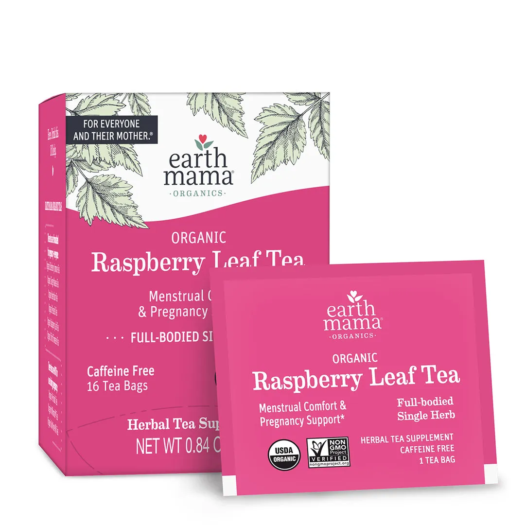 Earth Mama Organic Raspberry Leaf Tea ekologiskt hallonbladste 16 tepåsar