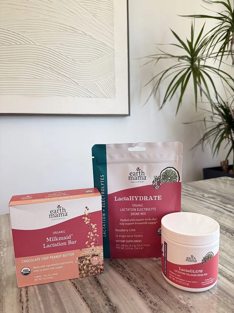 Earth Mama LactaHYDRATE elektrolytdryck för amning 15 portionspåsar hallon-lime