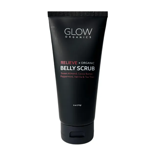 Glow Organics Belly magskrubb vanilj pepparmynta