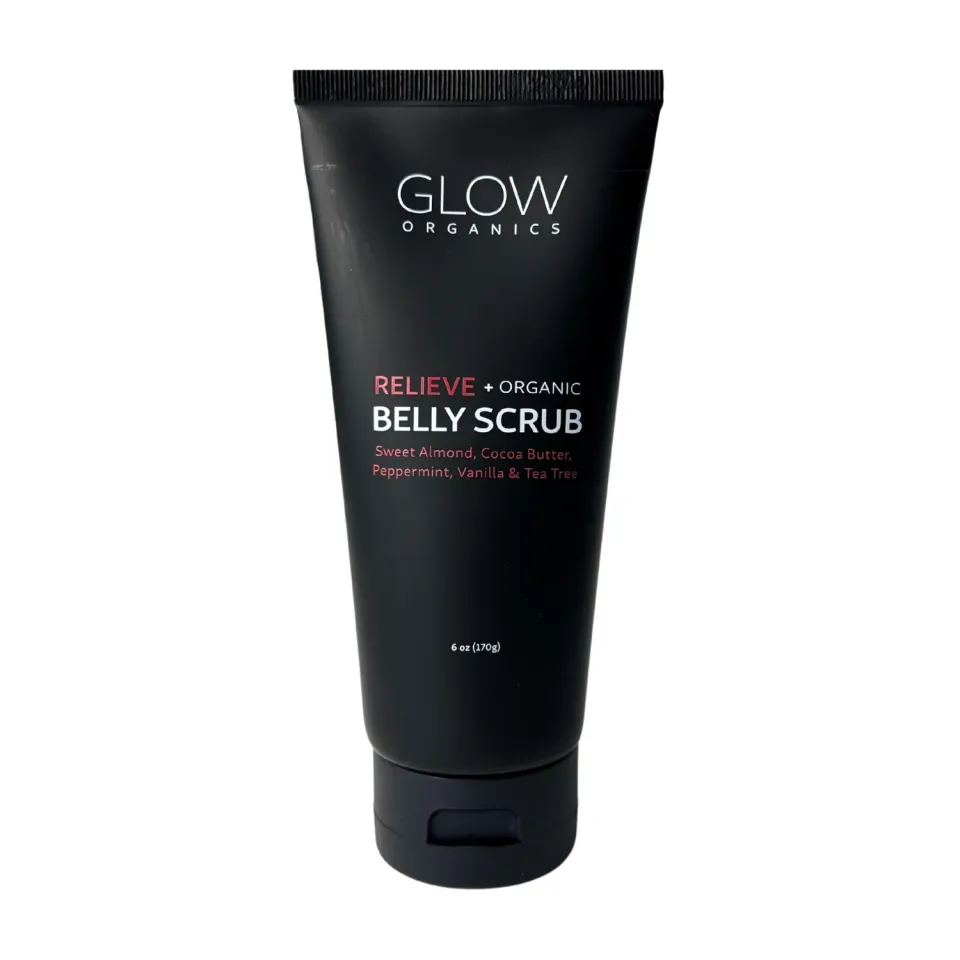 Glow Organics Belly magskrubb vanilj pepparmynta