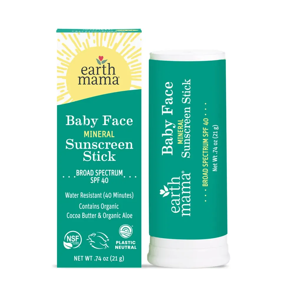 Earth Mama Baby Face solstift SPF 40 mineral