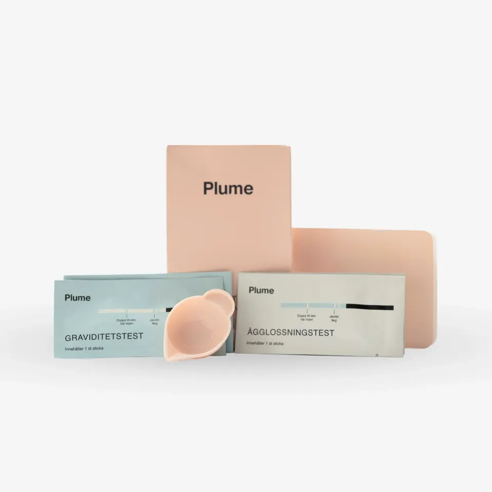 Plume Ägglossning Graviditetstest testkit 30 tester + kopp